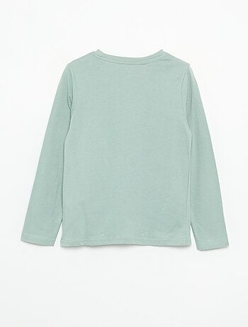 T-shirt stampata a maniche lunghe