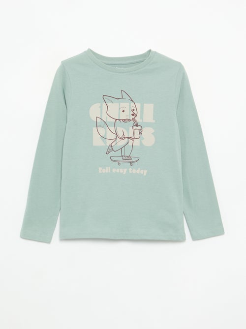 T-shirt stampato a maniche lunghe - Kiabi