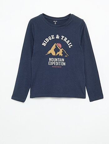 T-shirt stampata a maniche lunghe