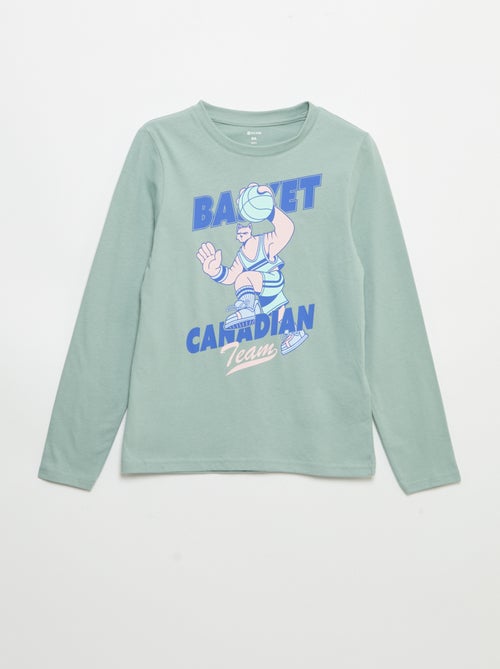 T-shirt stampato a maniche lunghe - Kiabi