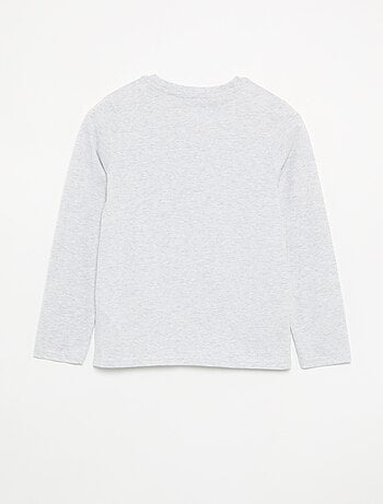 T-shirt stampata a maniche lunghe
