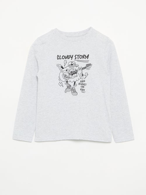T-shirt stampato a maniche lunghe - Kiabi