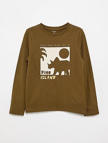 T-shirt stampata a maniche lunghe
