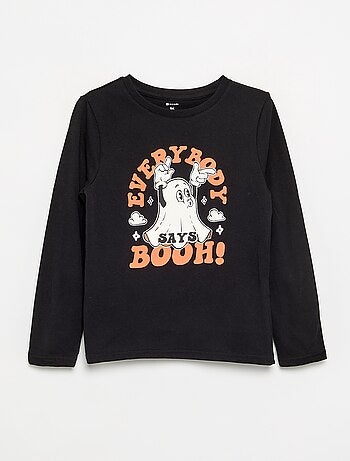 T-shirt stampata a maniche lunghe