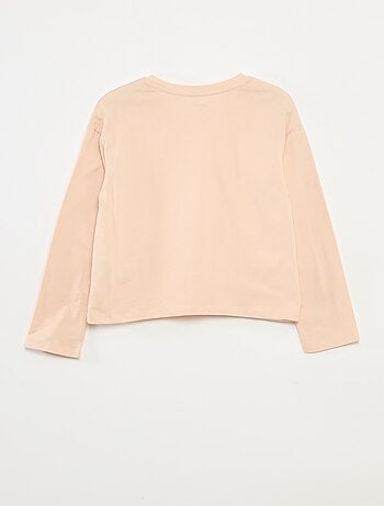 T-shirt stampata a maniche lunghe