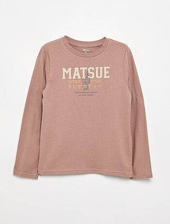 T-shirt stampata a maniche lunghe