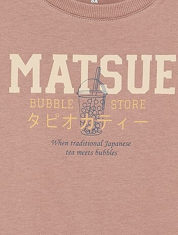 T-shirt stampata a maniche lunghe