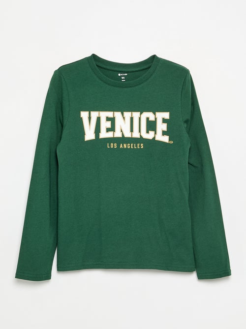T-shirt stampato a maniche lunghe - Kiabi T-shirt stampato a maniche lunghe - Kiabi