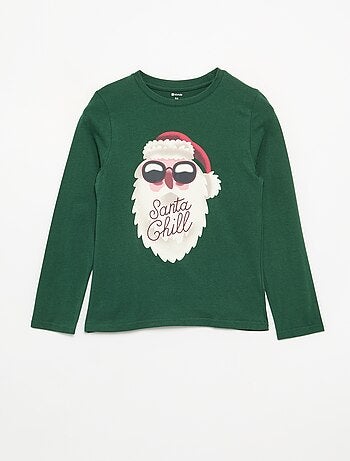 T-shirt stampata a maniche lunghe