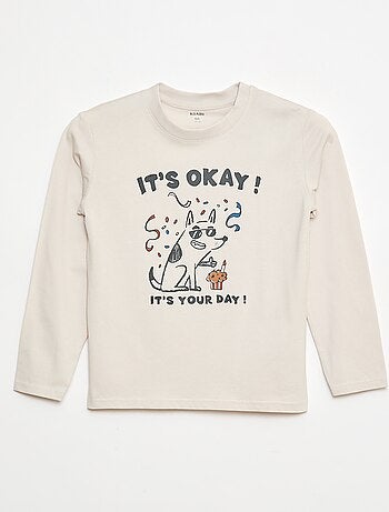 T-shirt con stampa compleanno