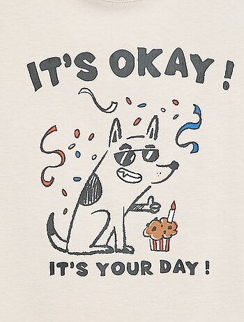 T-shirt con stampa compleanno