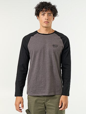 T-shirt stampato con maniche lunghe raglan