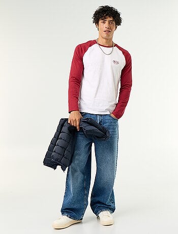 T-shirt stampato con maniche lunghe raglan