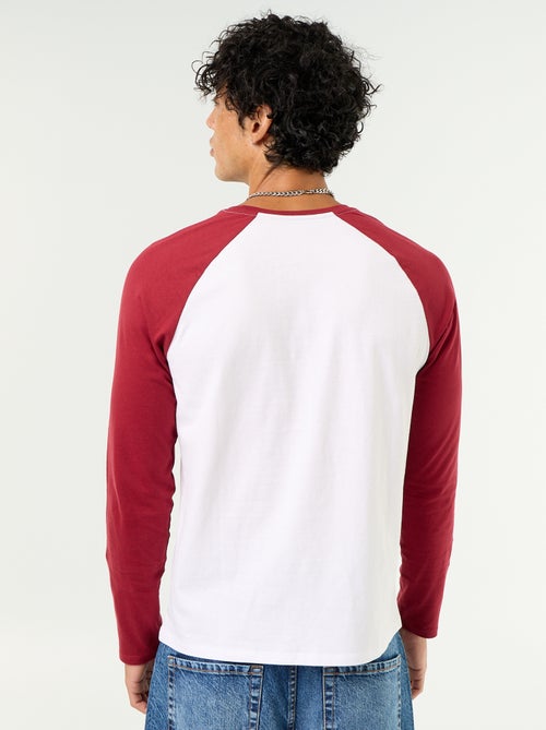 T-shirt stampato con maniche lunghe raglan - Kiabi