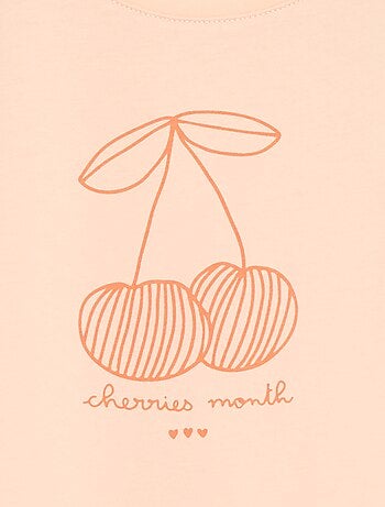 T-shirt stampato con messaggio a maniche corte