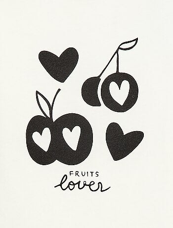 T-shirt stampato con messaggio a maniche corte