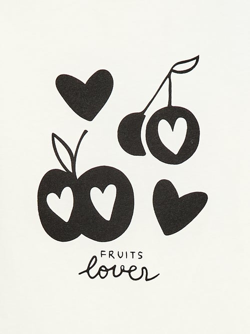 T-shirt stampato con messaggio a maniche corte - Kiabi