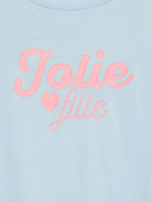 T-shirt stampato con messaggio a maniche corte - Kiabi T-shirt stampato con messaggio a maniche corte - Kiabi