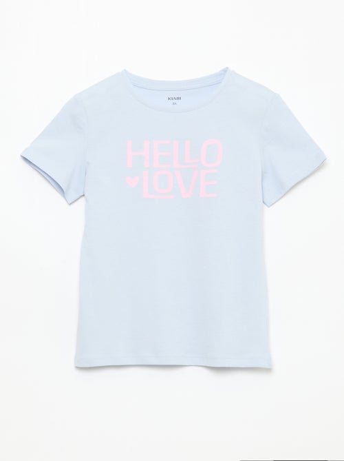 T-shirt stampato con messaggio a maniche corte - Kiabi