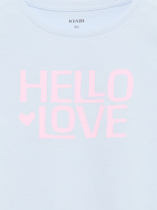 T-shirt stampato con messaggio a maniche corte - Kiabi