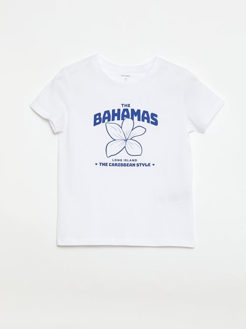 T-shirt stampato con messaggio a maniche corte - Kiabi