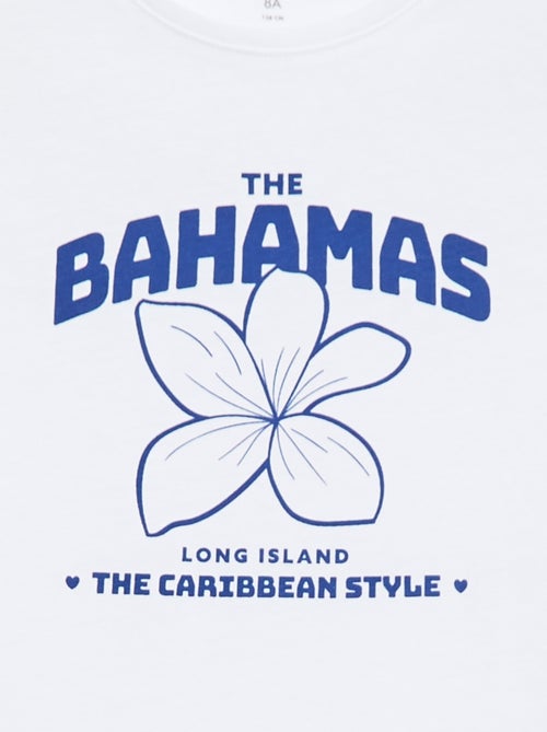 T-shirt stampato con messaggio a maniche corte - Kiabi