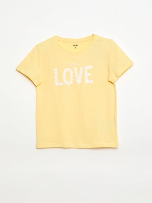 T-shirt stampato con messaggio a maniche corte - Kiabi