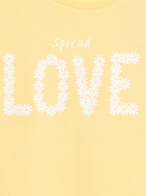 T-shirt stampato con messaggio a maniche corte - Kiabi