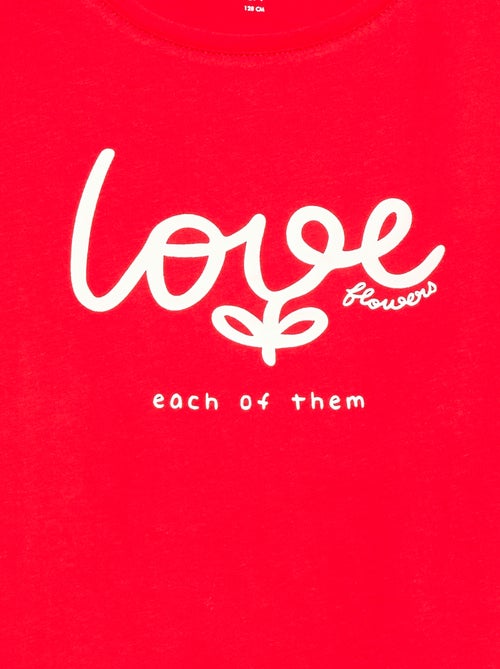 T-shirt stampato con messaggio a maniche corte - Kiabi