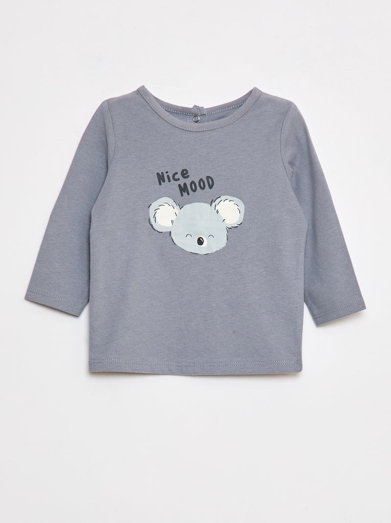 T-shirt stampato dino Blu - Kiabi