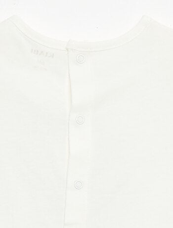 T-shirt stampato e ricamato a maniche corte