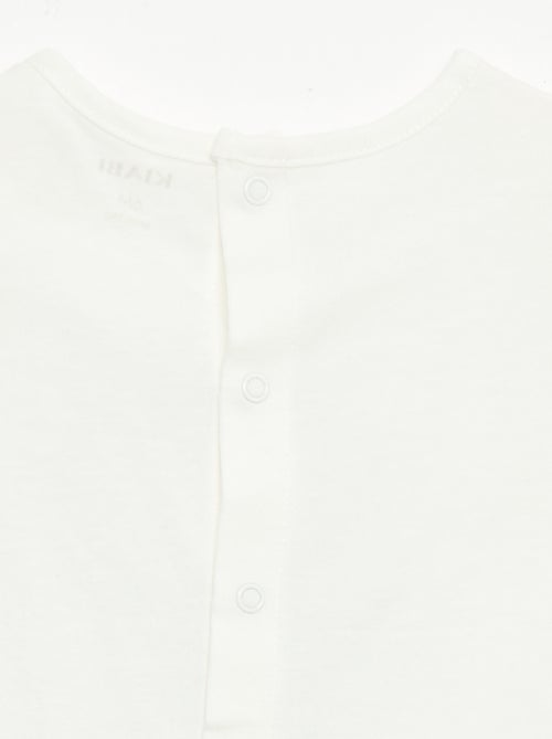 T-shirt stampato e ricamato a maniche corte - Kiabi