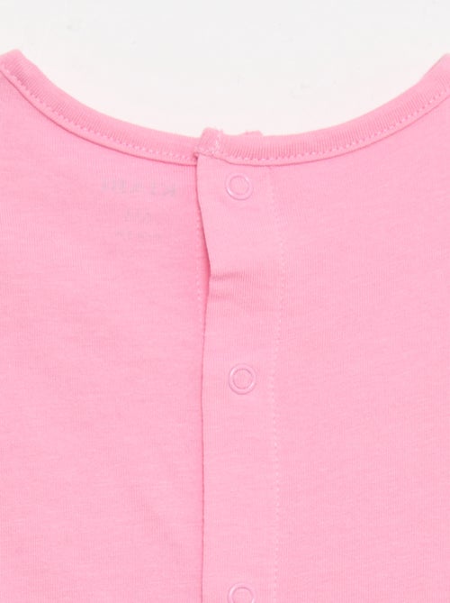 T-shirt stampato e ricamato a maniche corte - Kiabi