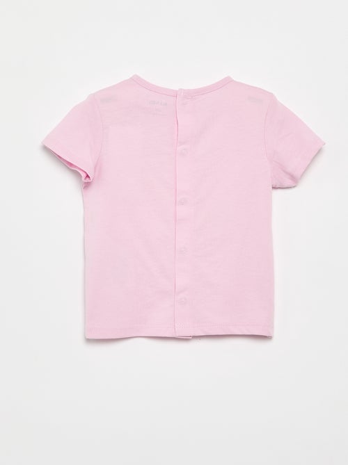 T-shirt stampato e ricamato a maniche corte - Kiabi