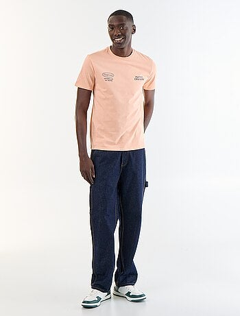 T-shirt stampato fantasia a maniche corte