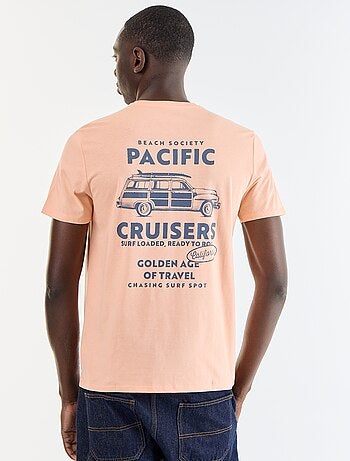 T-shirt stampato fantasia a maniche corte