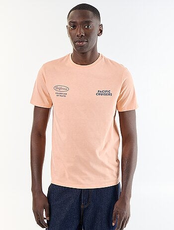 T-shirt stampato fantasia a maniche corte