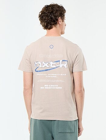 T-shirt stampato fantasia a maniche corte