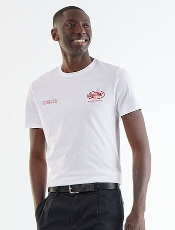 T-shirt stampato fantasia a maniche corte
