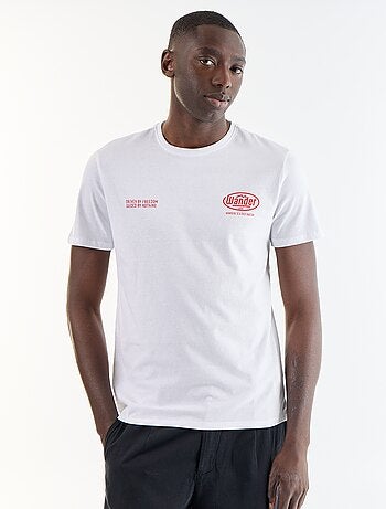 T-shirt stampato fantasia a maniche corte