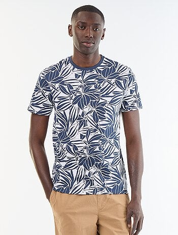 T-shirt stampato fantasia a maniche corte