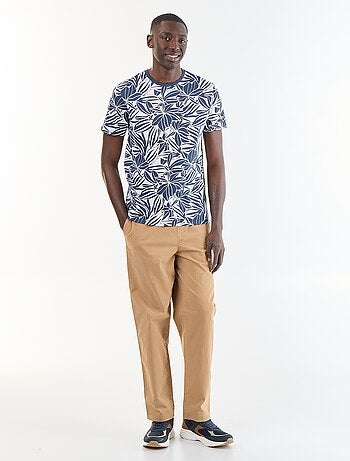 T-shirt stampato fantasia a maniche corte