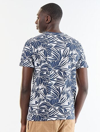 T-shirt stampato fantasia a maniche corte