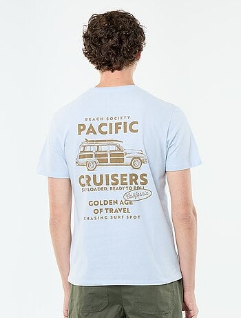 T-shirt stampato fantasia a maniche corte