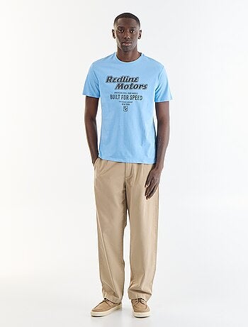 T-shirt stampato fantasia a maniche corte