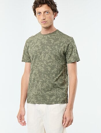 T-shirt stampato fantasia a maniche corte