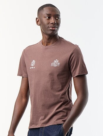 T-shirt stampato fantasia a maniche corte