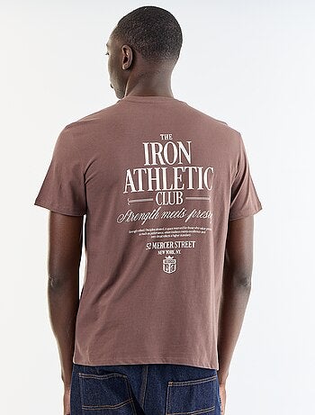 T-shirt stampato fantasia a maniche corte