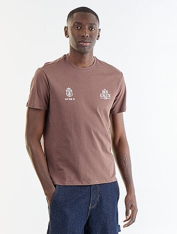 T-shirt stampato fantasia a maniche corte
