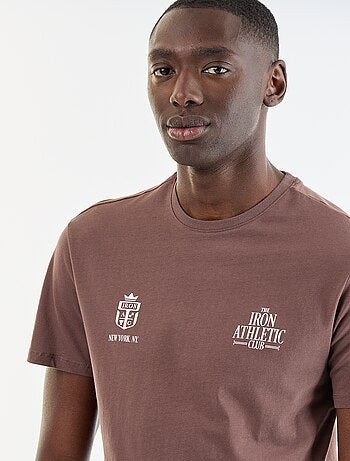 T-shirt stampato fantasia a maniche corte